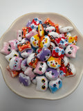 Colorful Kitty Head Beads