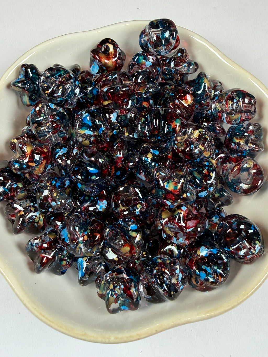 Paint Splatter Star Beads