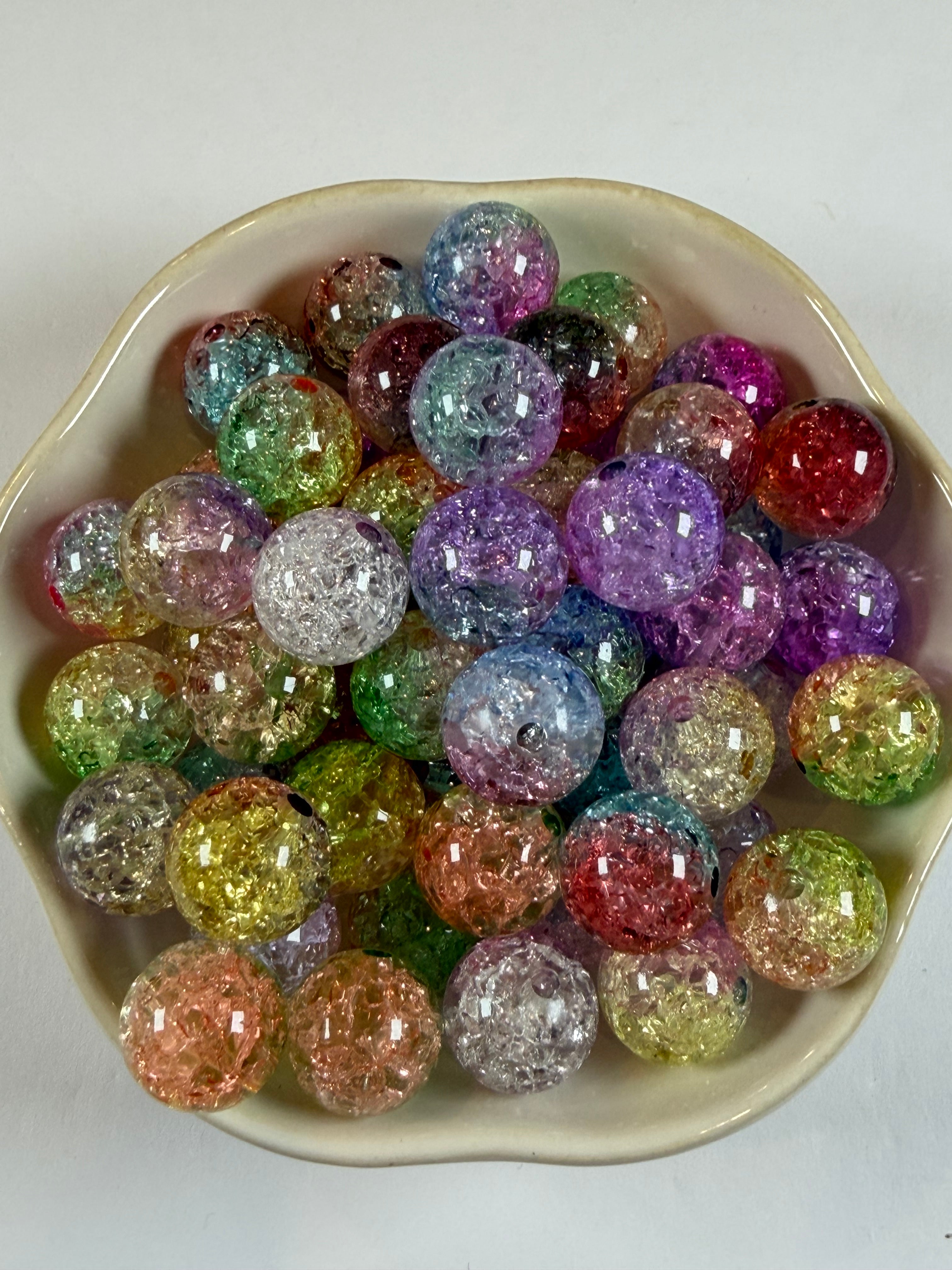 Ombré Crackle 16mm Beads