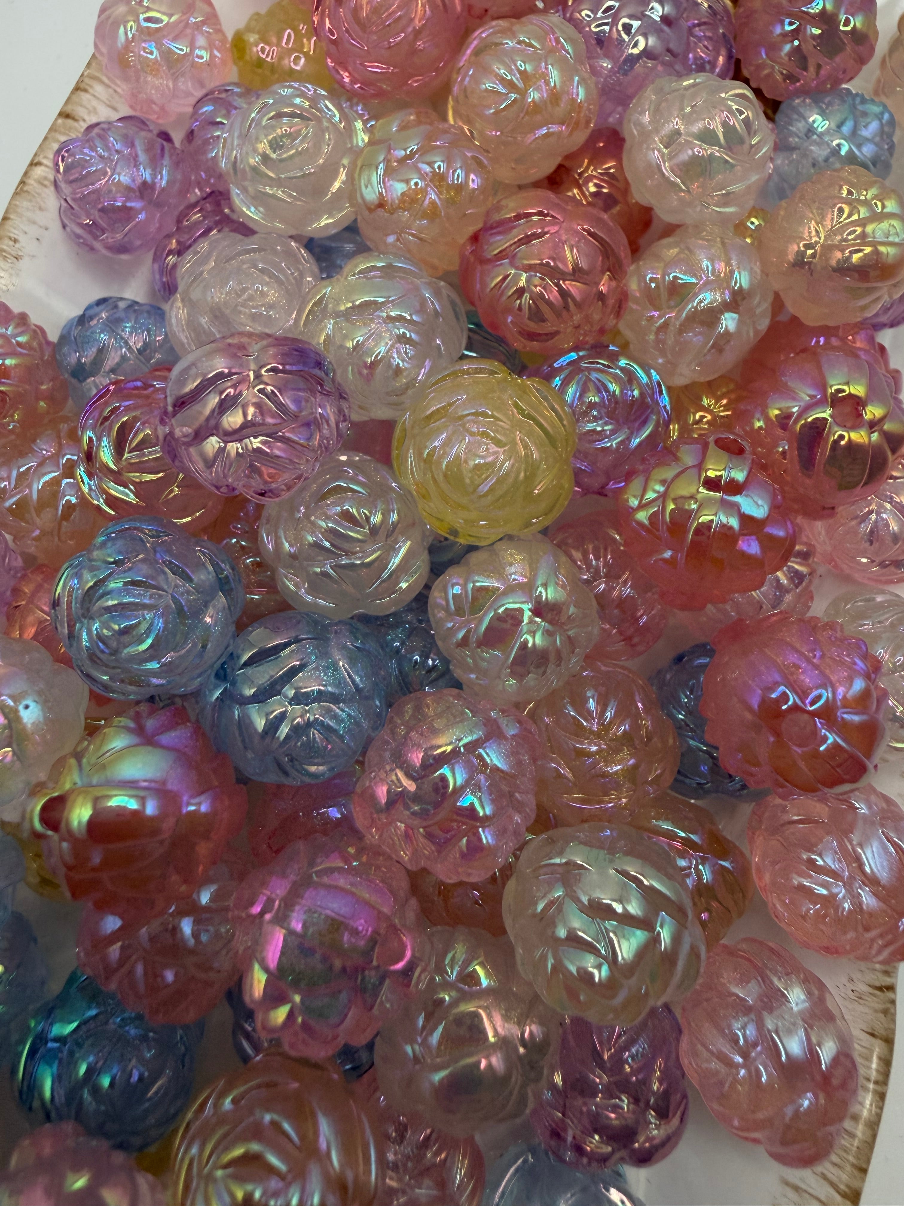 UV Flower Spacer Beads