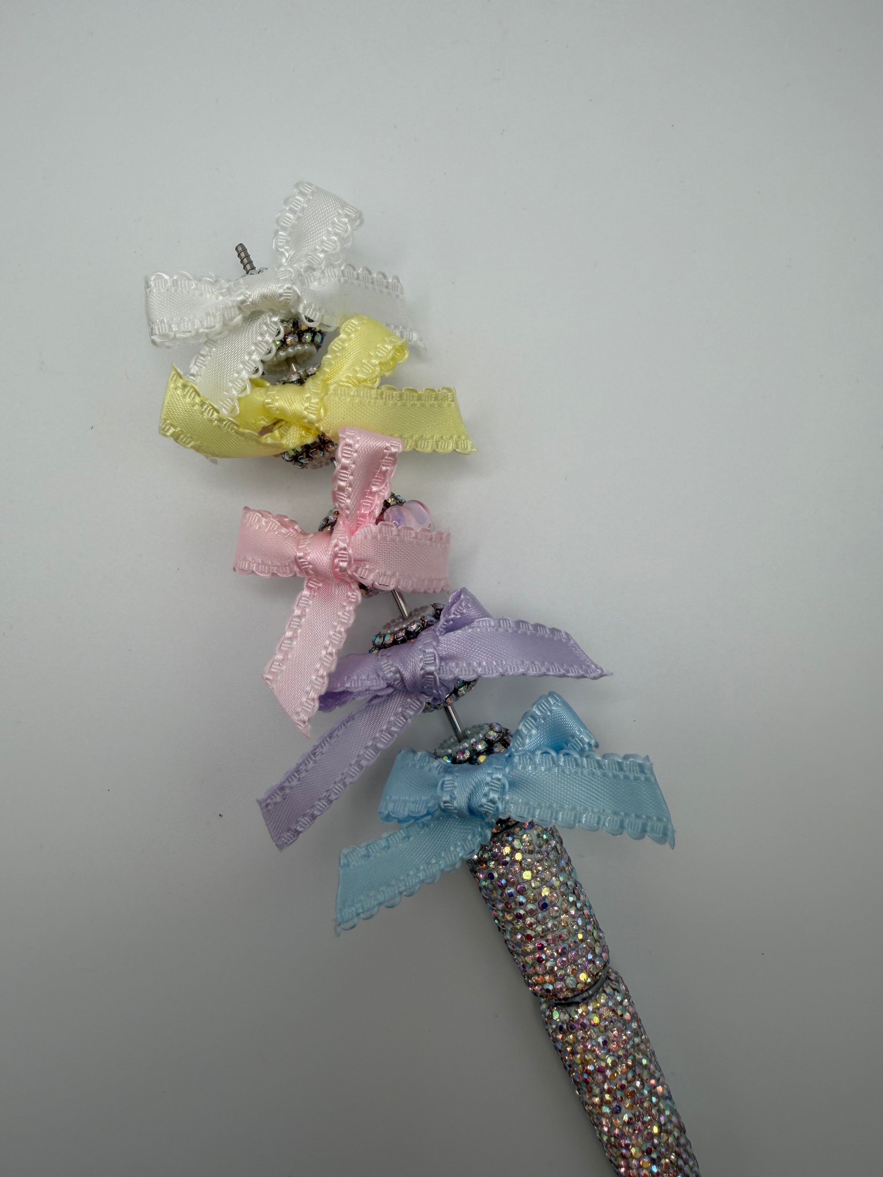 Bubble Heart Bow Beads
