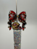 Acrylic Football Bow and Focal Set