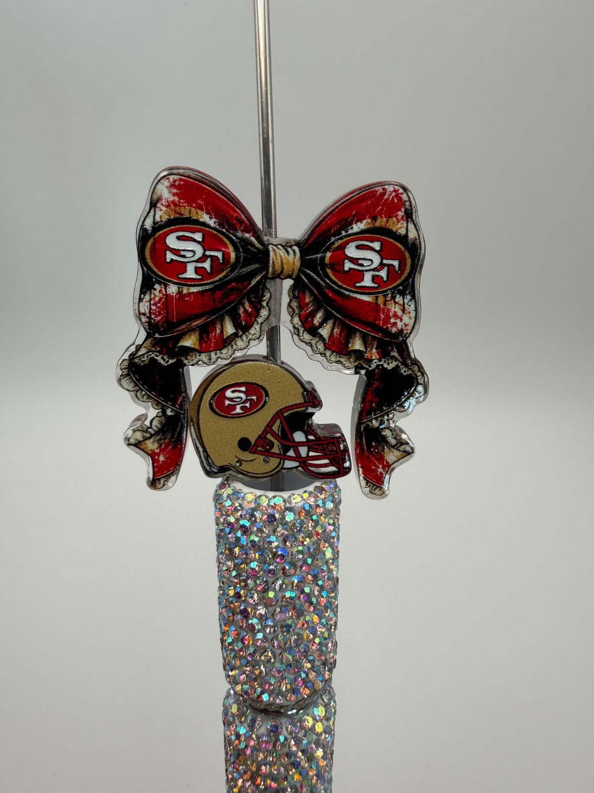 Acrylic Football Bow and Focal Set
