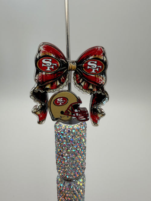 Acrylic Football Bow and Focal Set