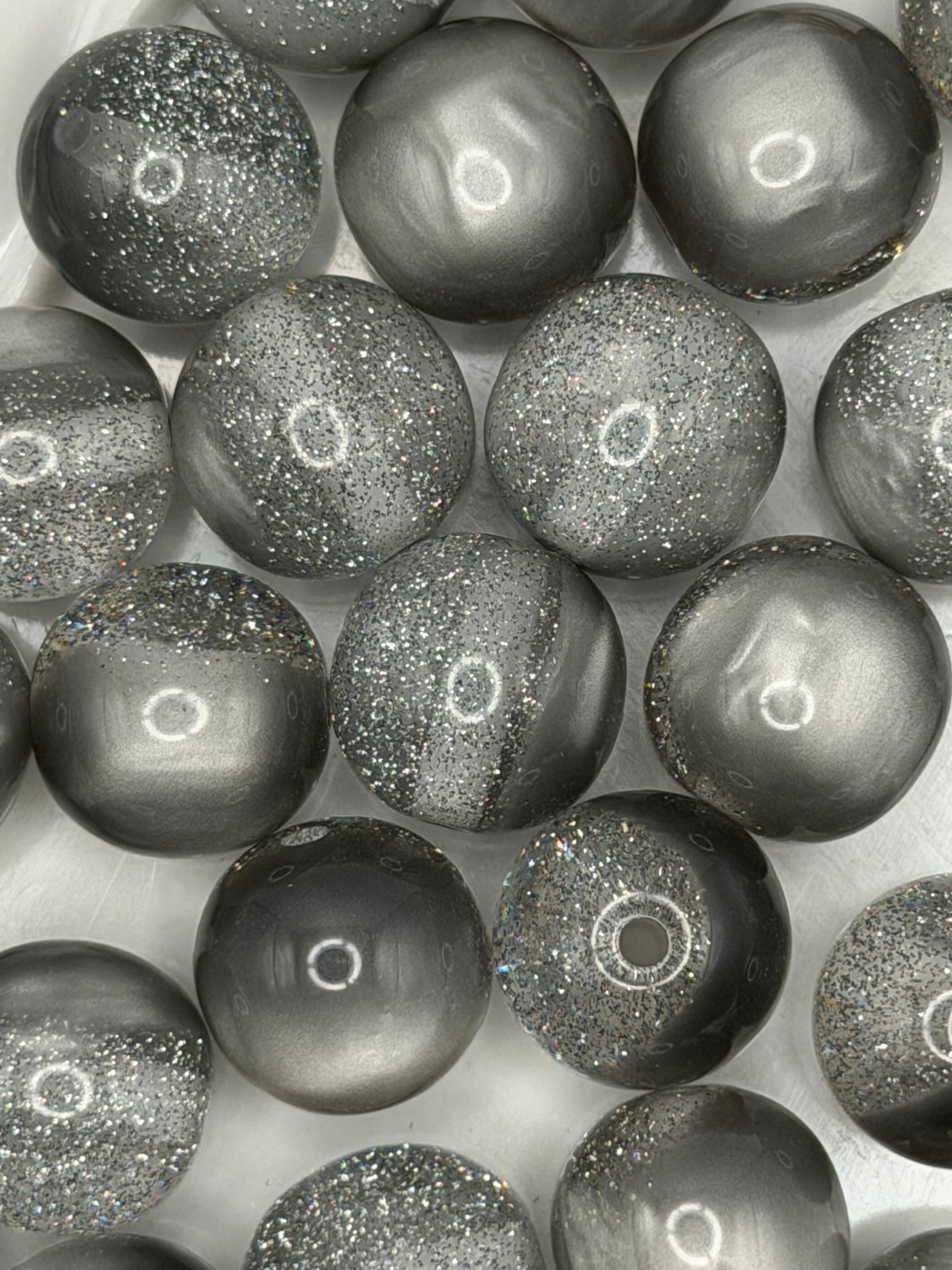 Silver Glitter Cateye16mm