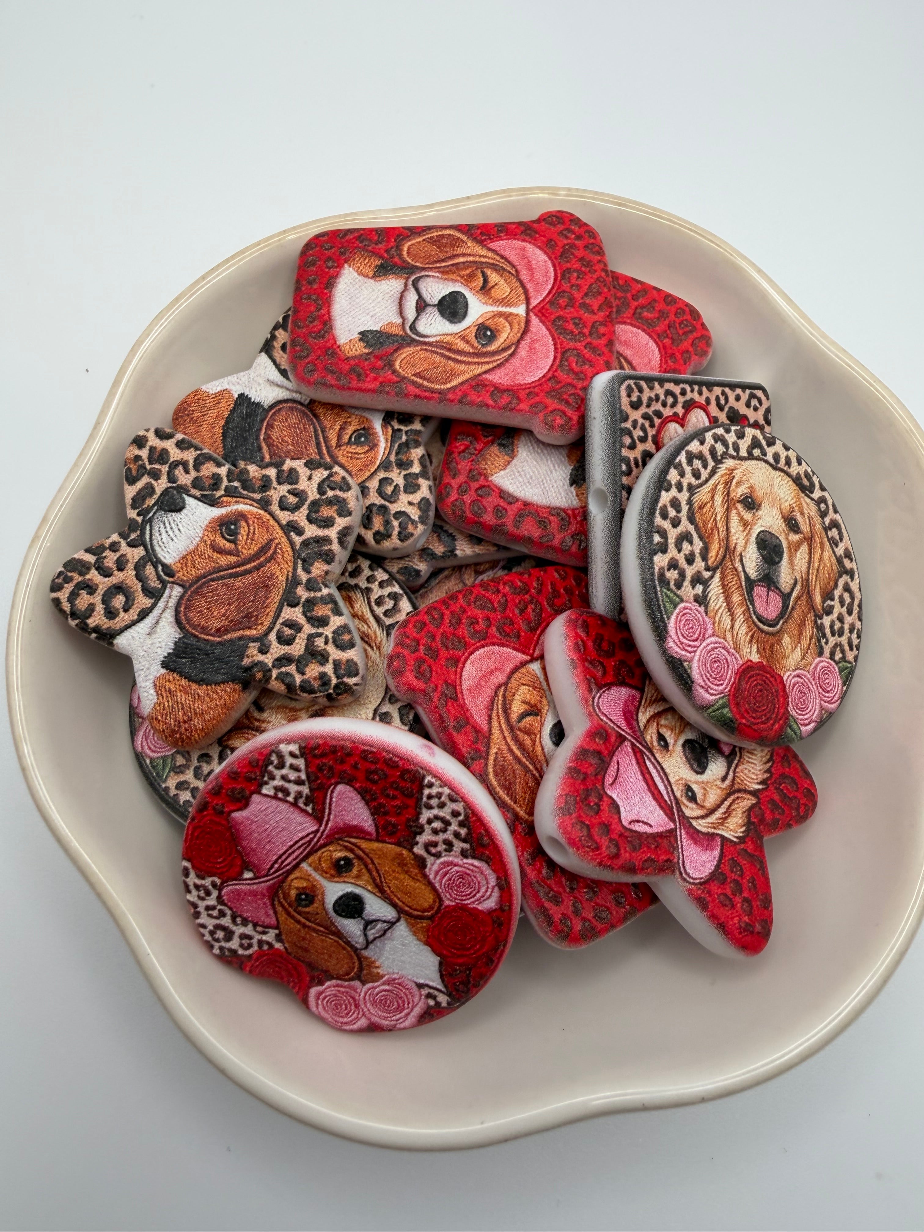 Cowboy Dog Acrylic Beads