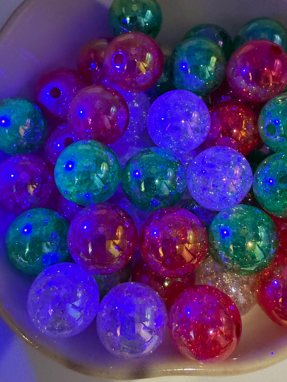 Christmas Crackle Bead Mix