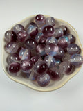 Burgundy Glitter Beads