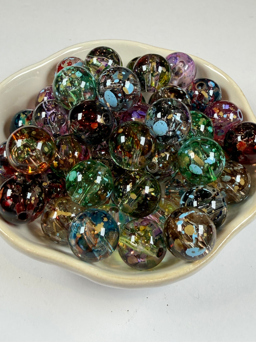 Paint Splatter Beads 16mm