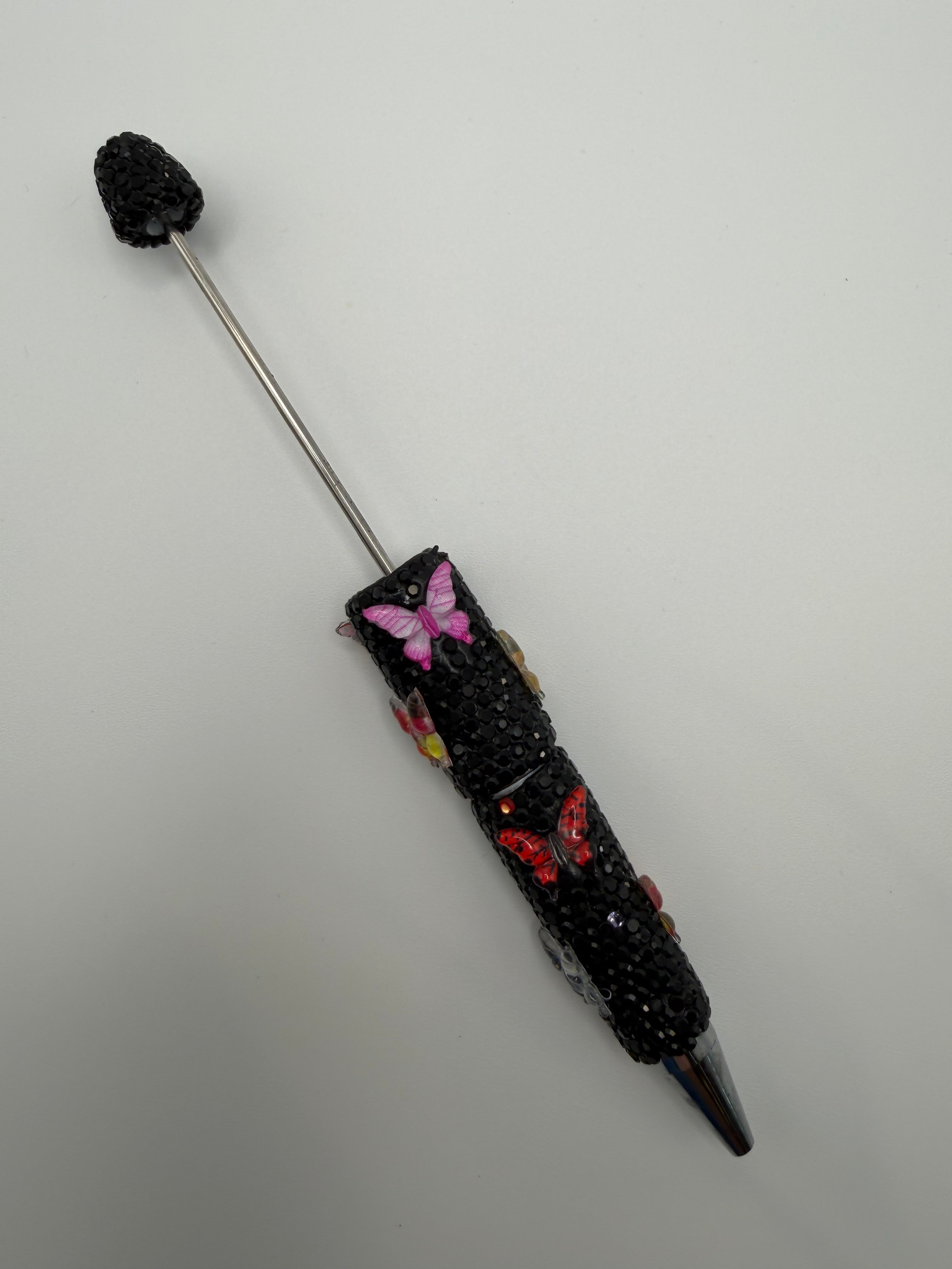 Butterfly Rhinestone Beadable Pen Blanks