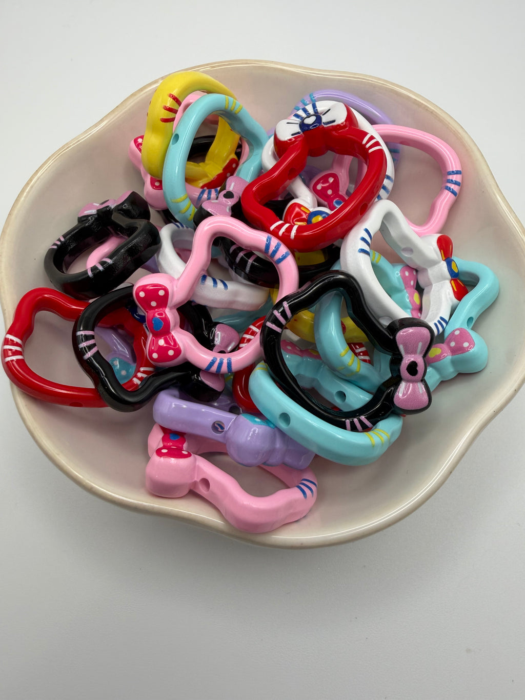 Colorful Kitty Head Beads