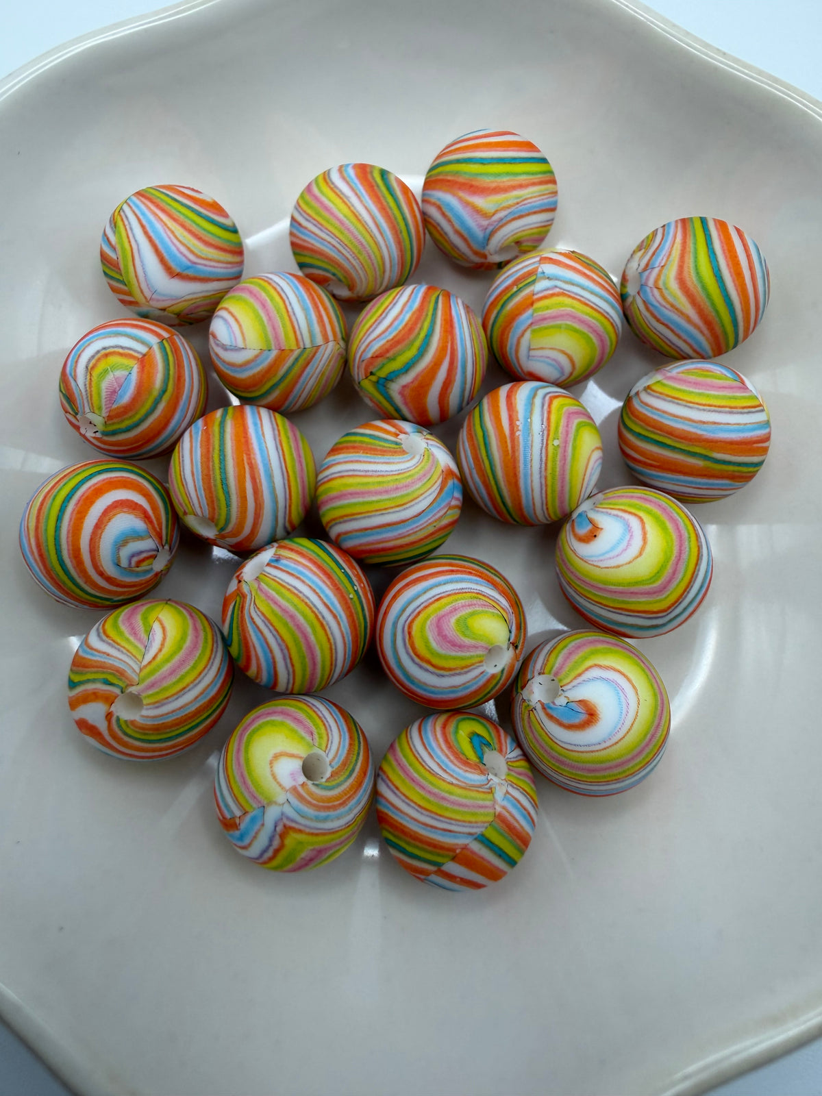 Groovy Swirl Silicone Beads