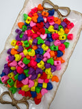 Rainbow Heart Beads (large hole)
