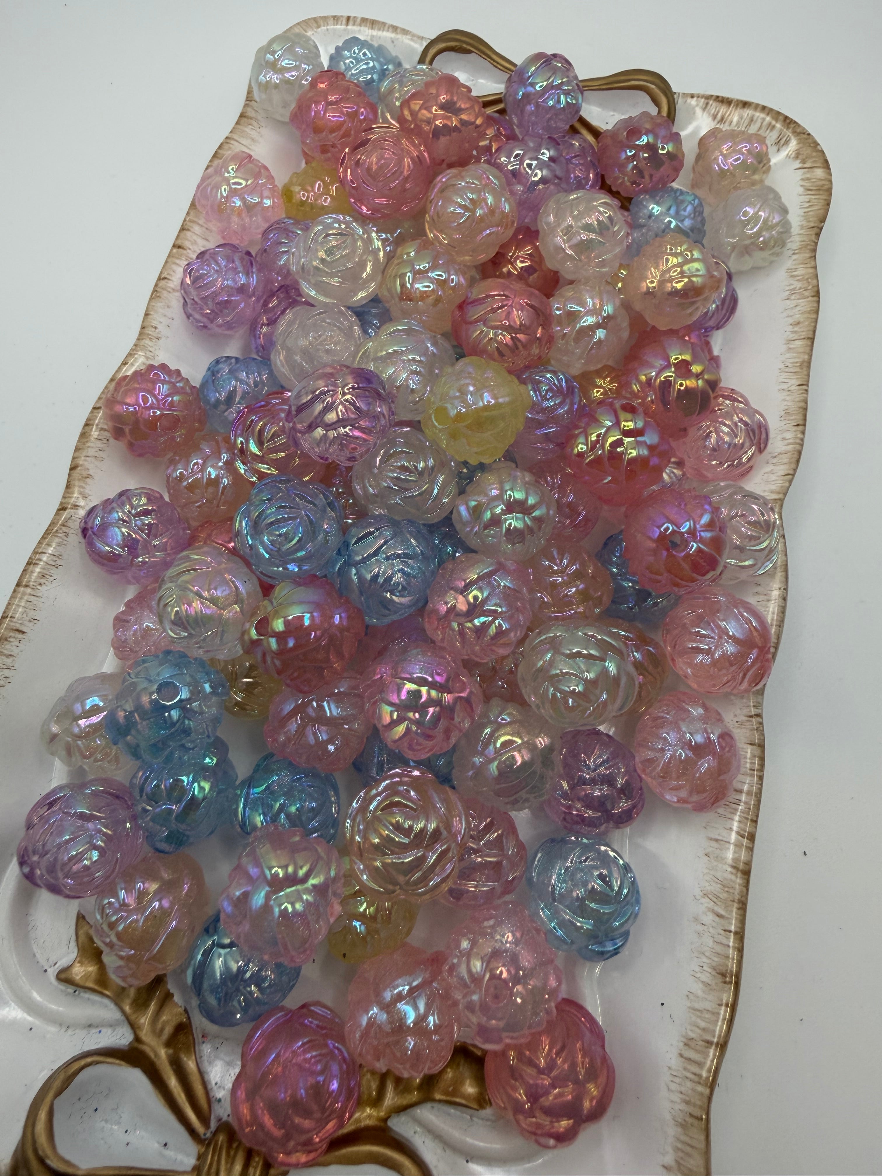 UV Flower Spacer Beads