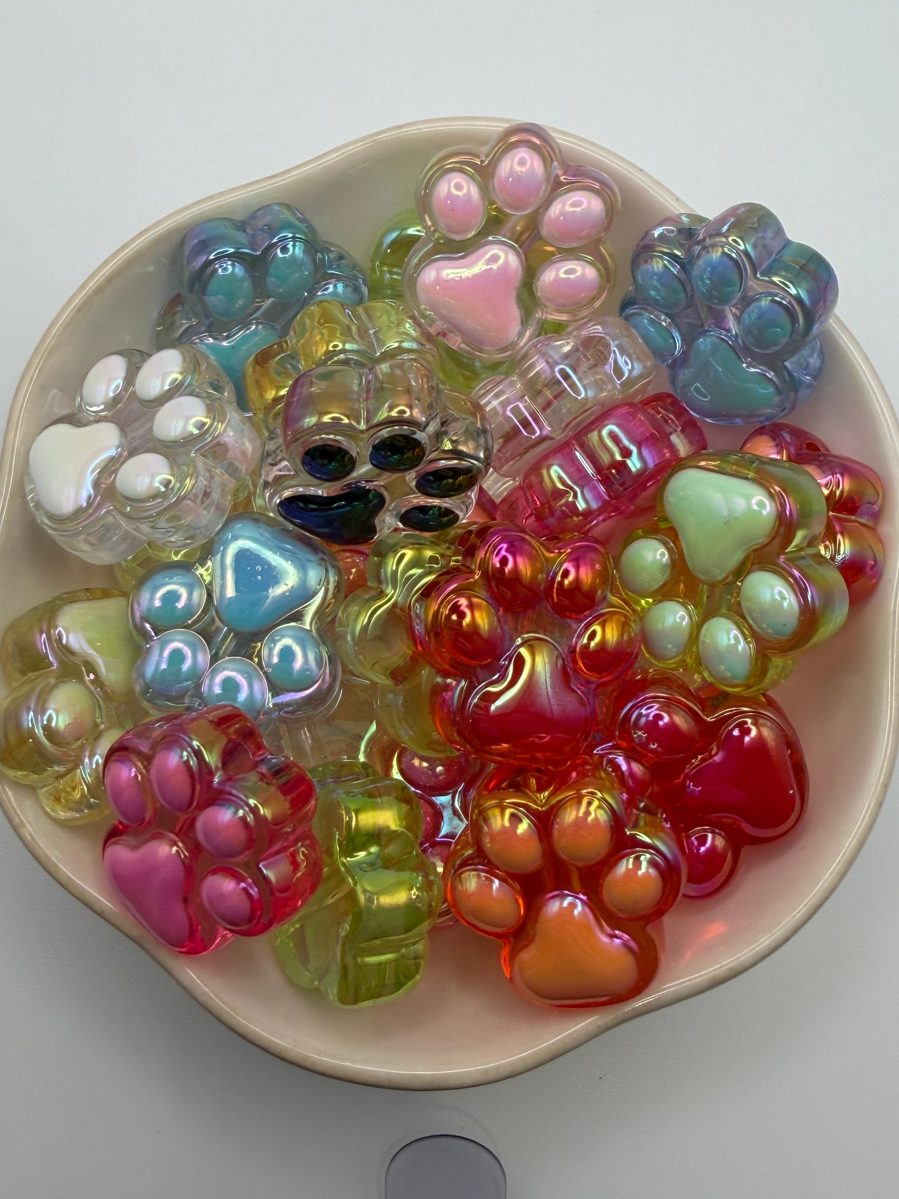 Puppy Paw Beads