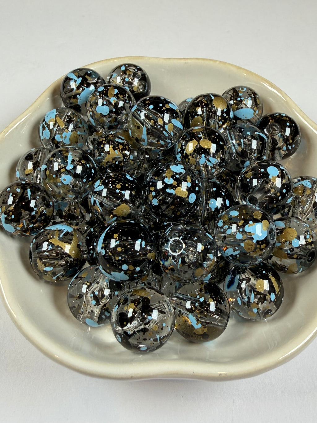 Paint Splatter Beads 16mm