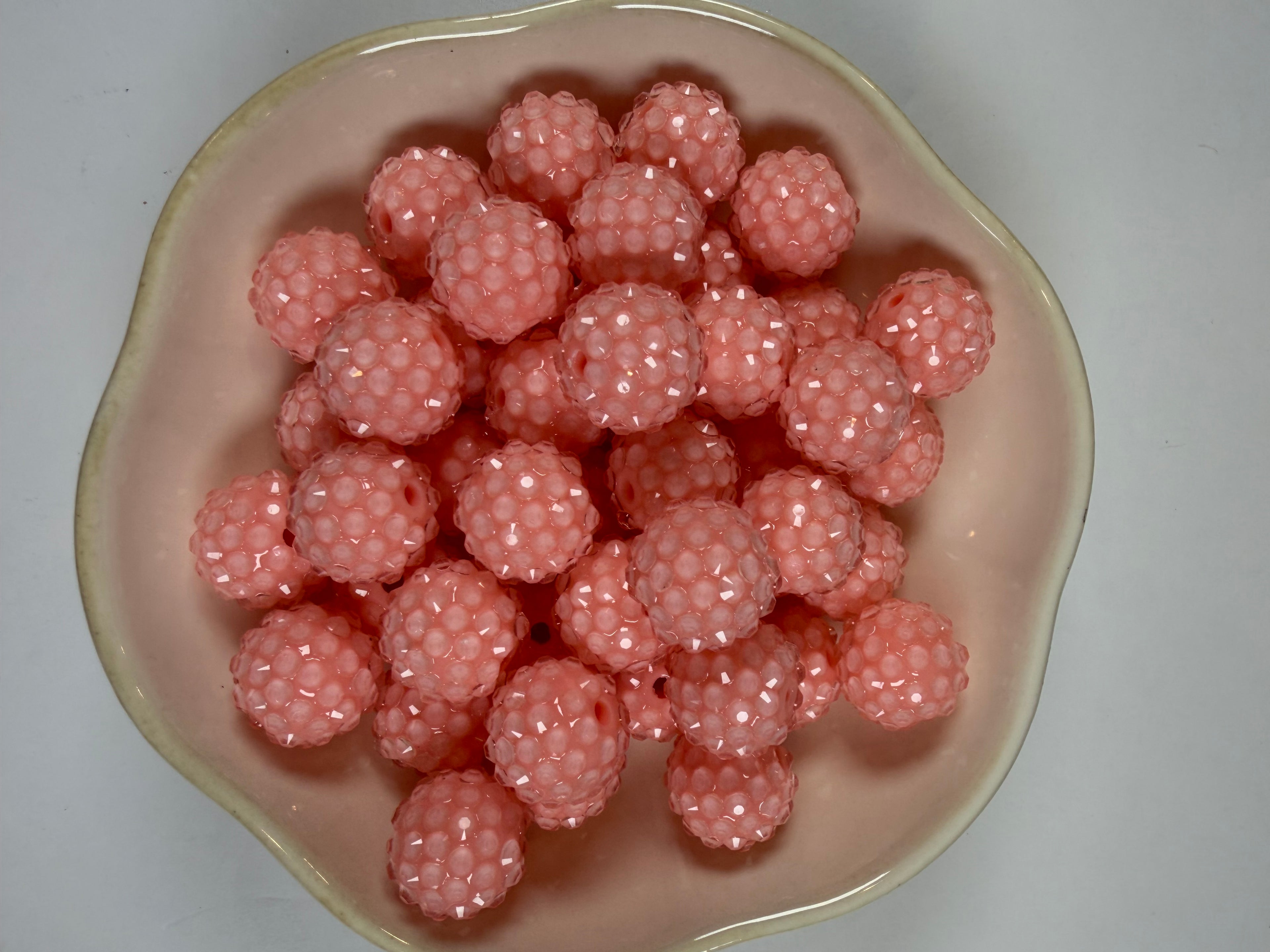 Peach 16mm Rhinestone Beads