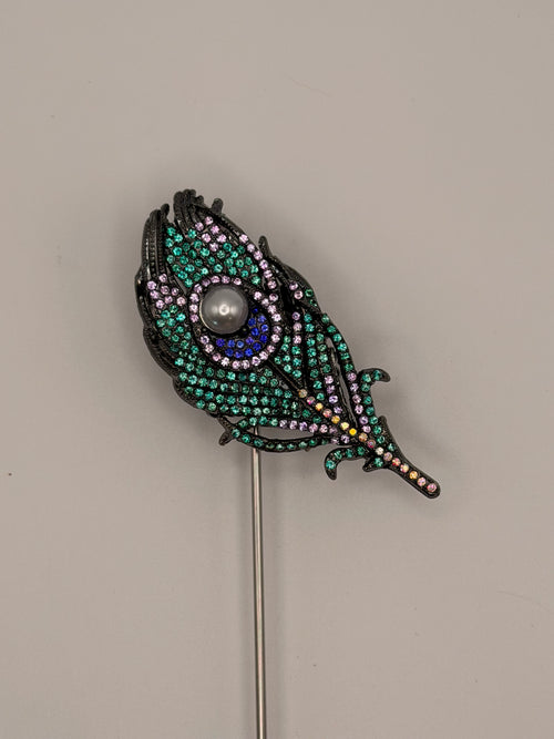 Alloy Feather Rhinestone