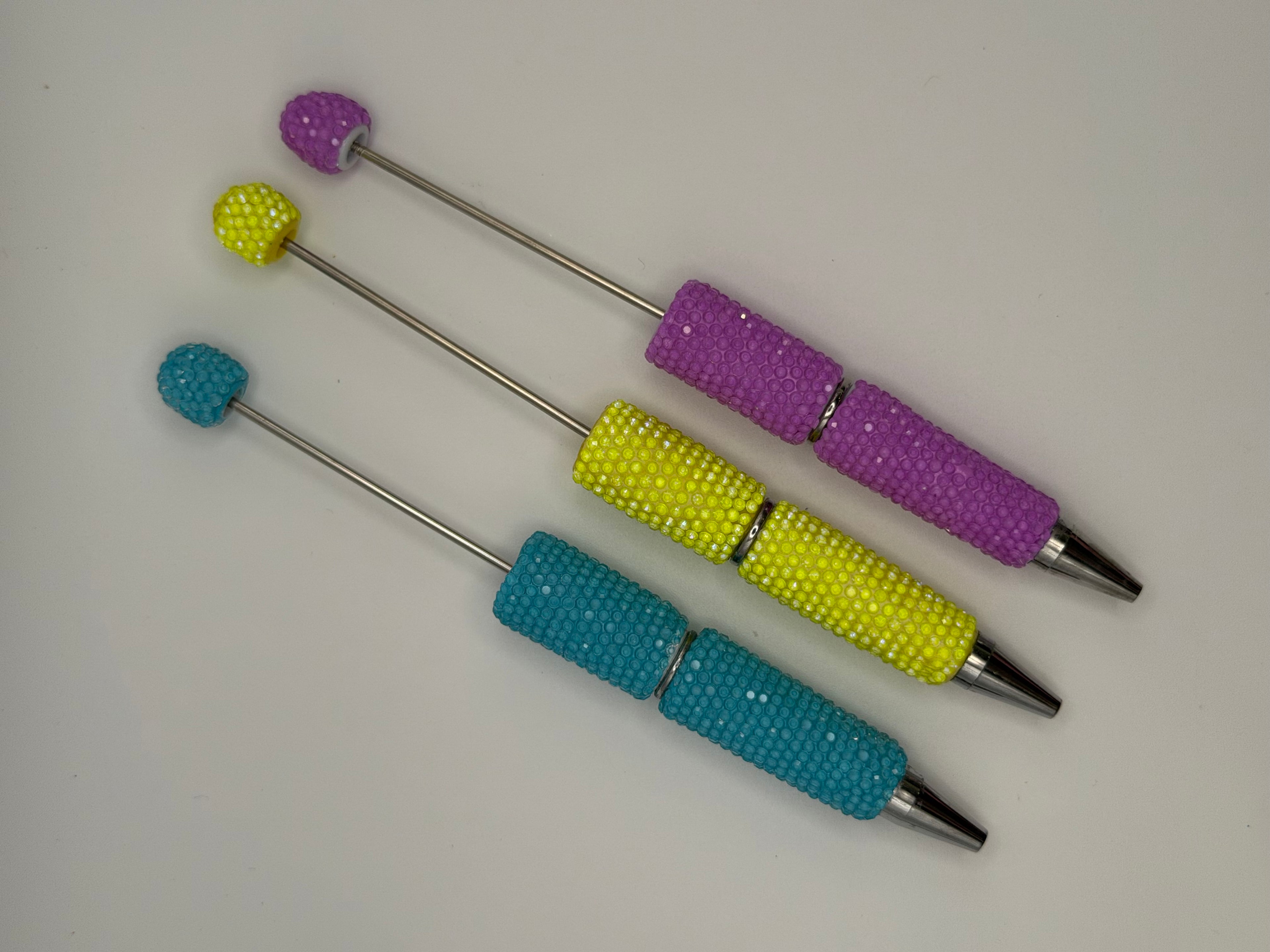 Flat Rhinestone Beadable Pen Blank