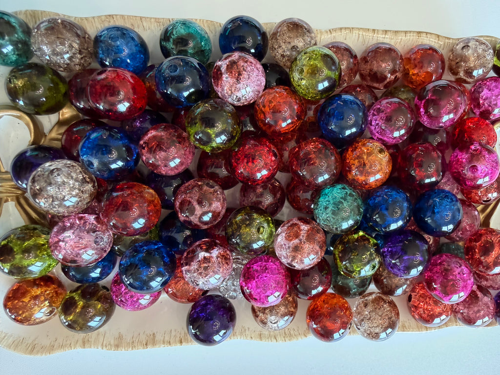 Tortoise Crackle 16mm Beads