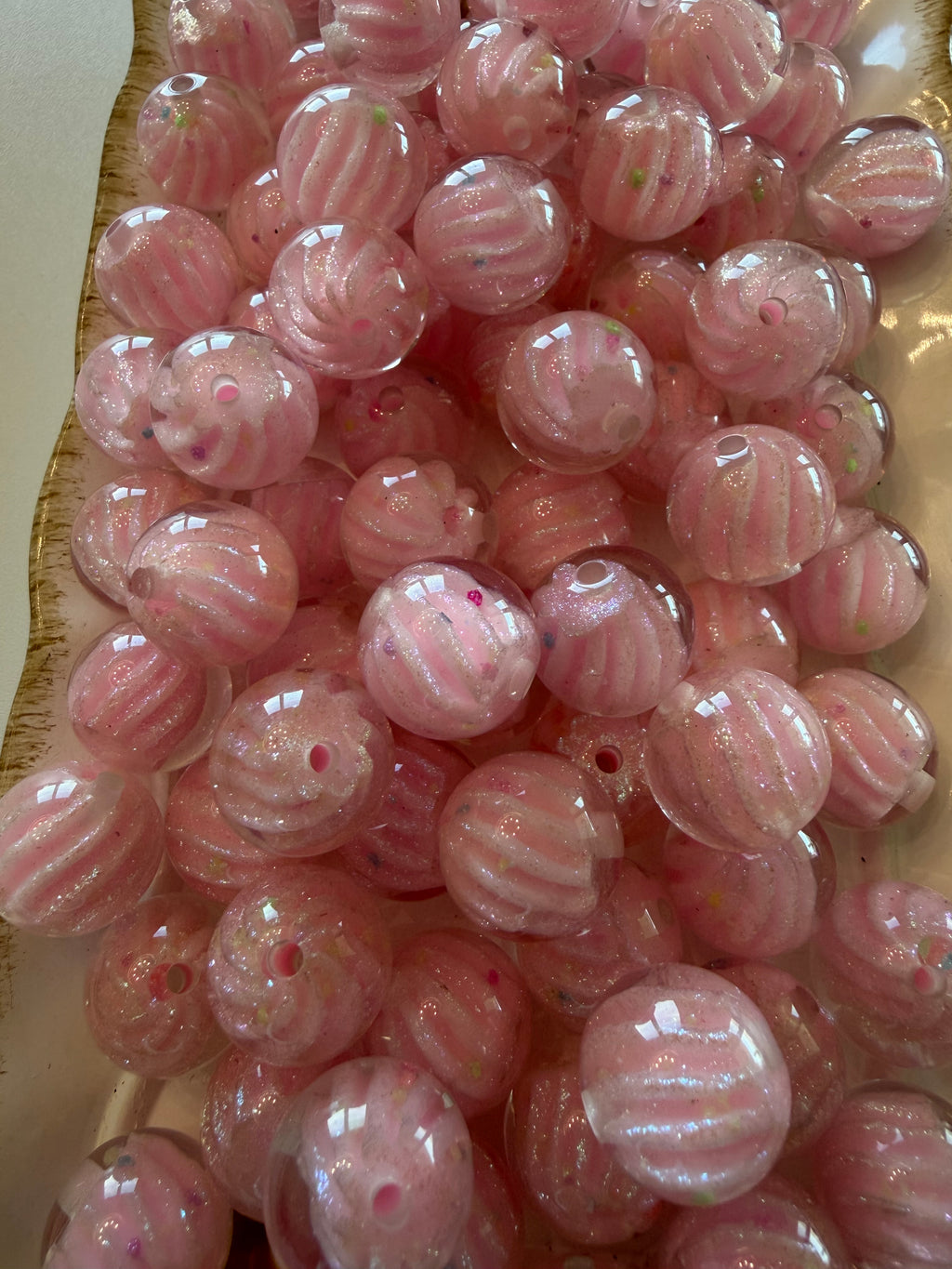 Pink Swirl Glitter