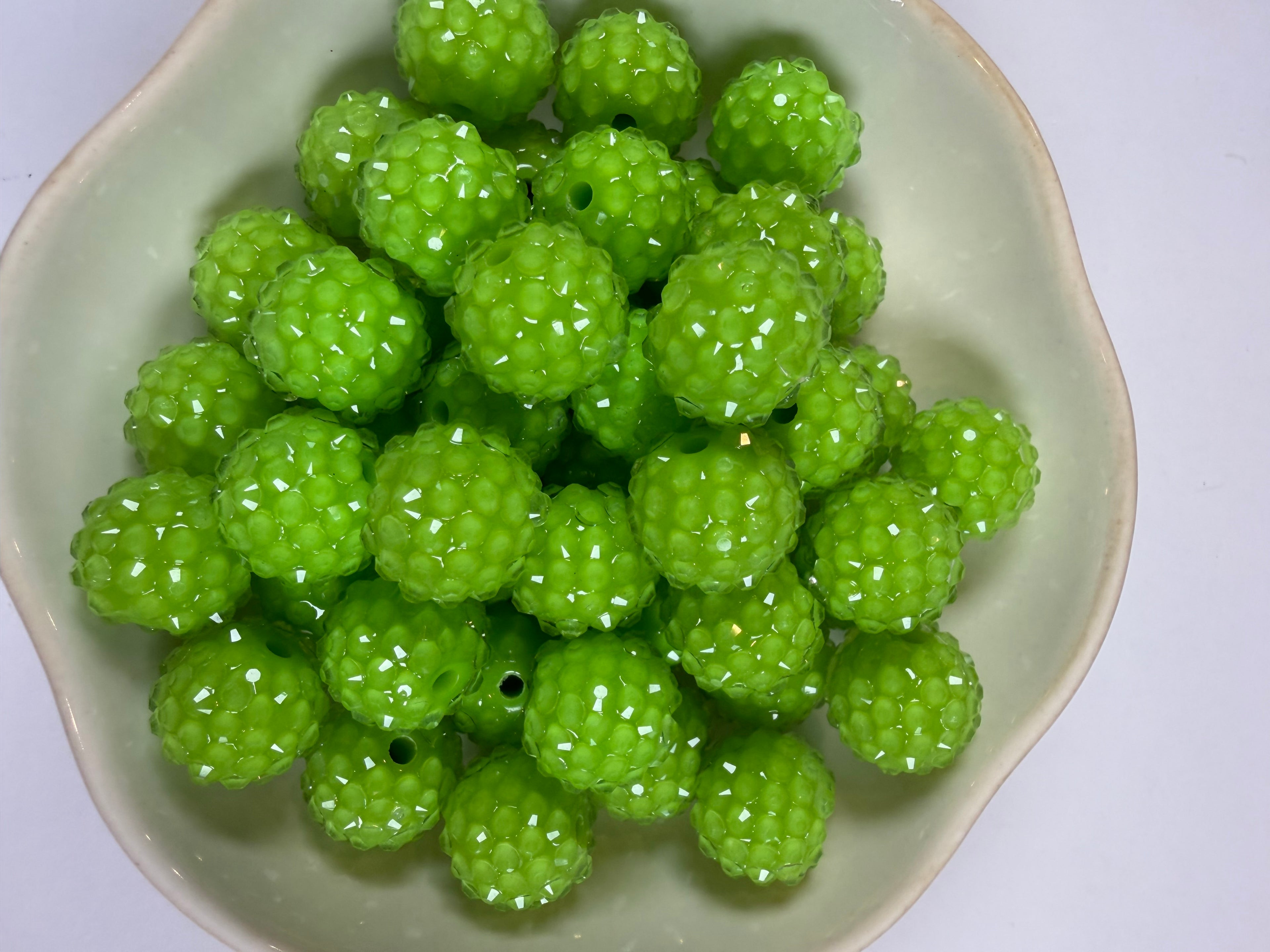 Green 16mm Rhinestone Beads