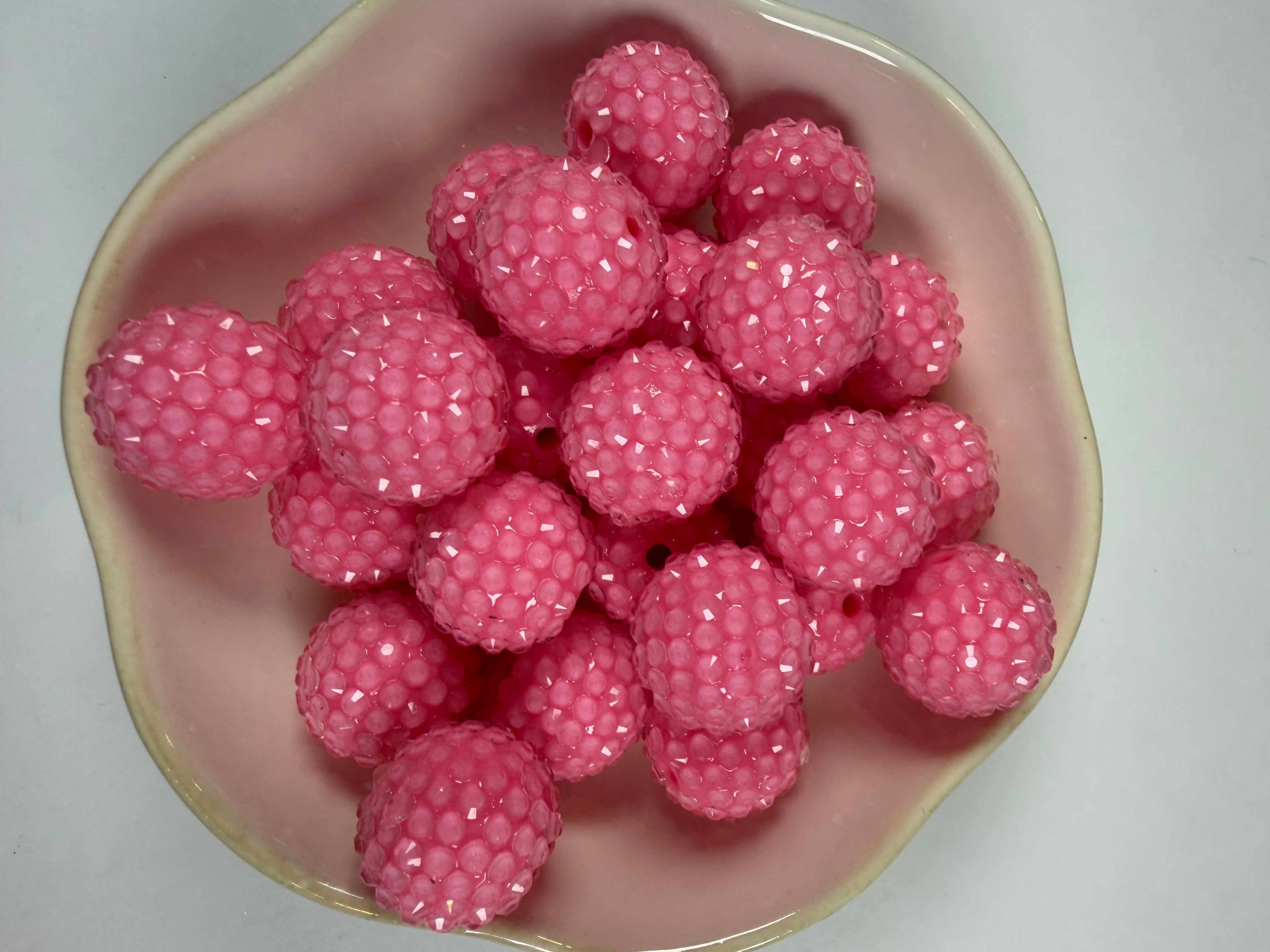 Pink 20mm Rhinestone Beads