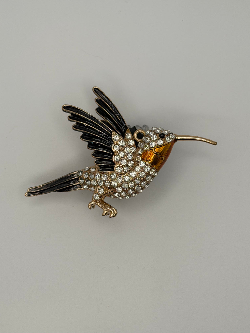 Alloy Rhinestone Hummingbird