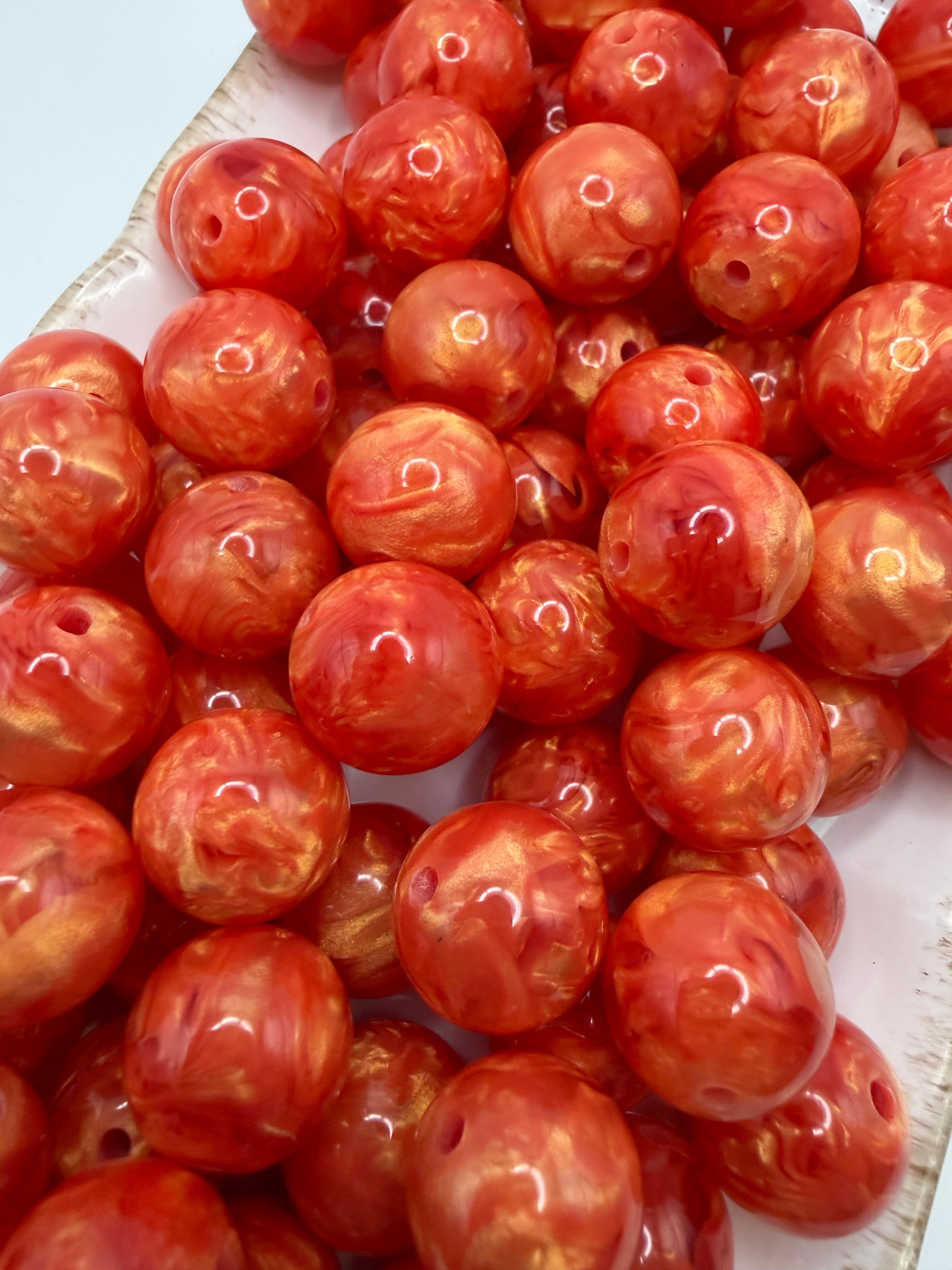 Marble Swirl Beads 16mm