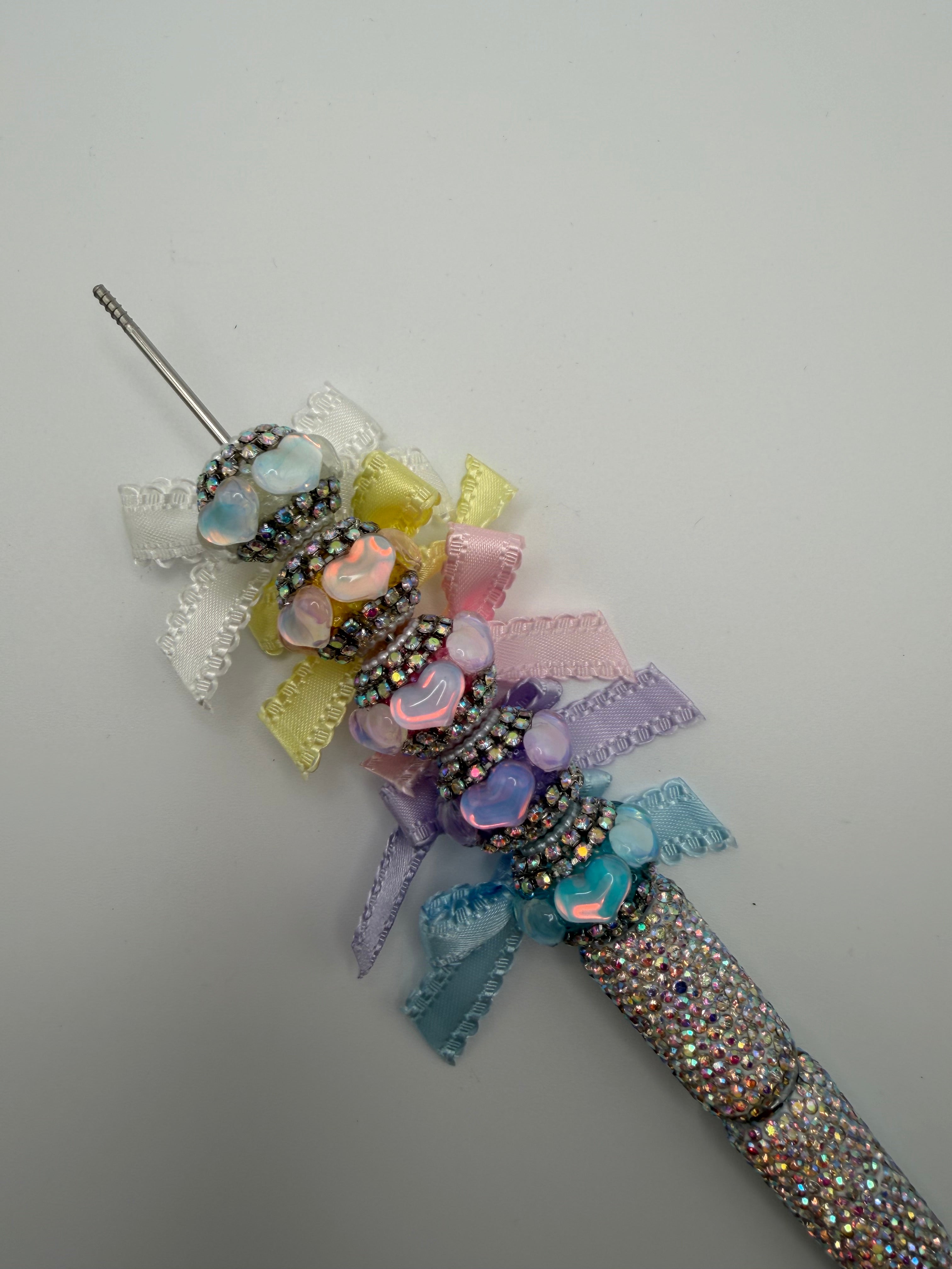Bubble Heart Bow Beads