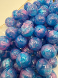 Glitter Marble Beads 16mm