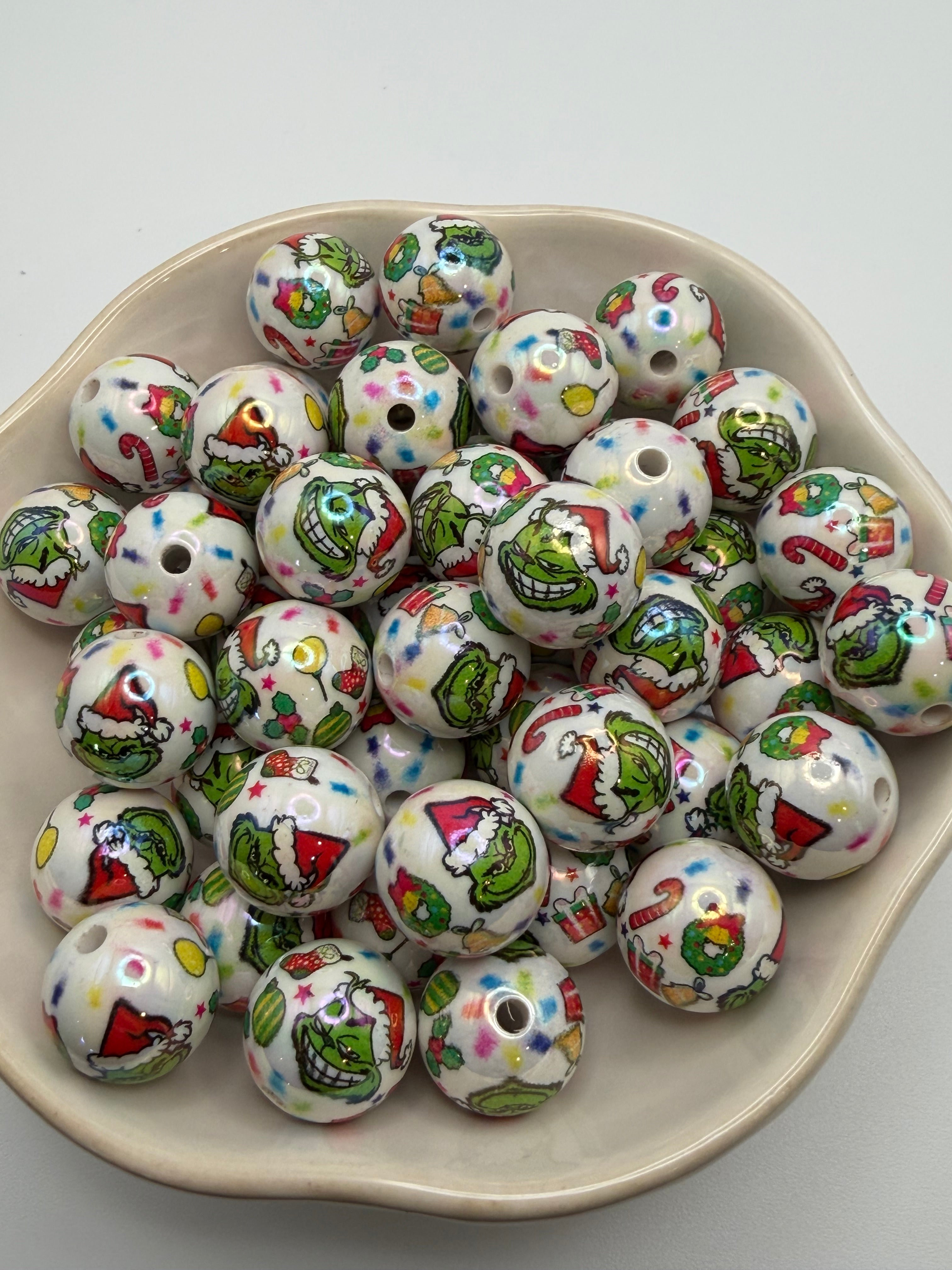 Grumpy Green Guy Beads