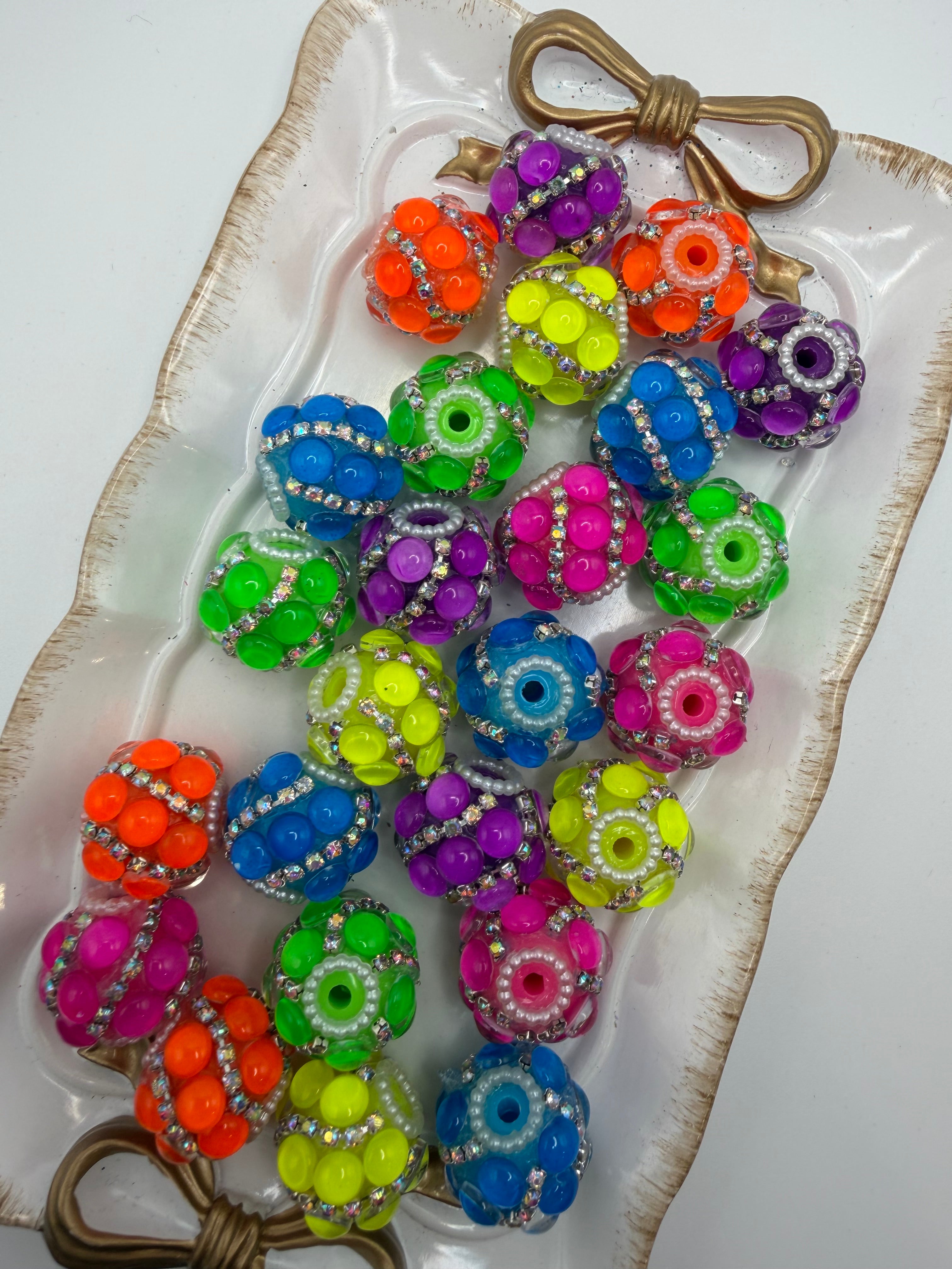 Neon Bubble Fancy Beads