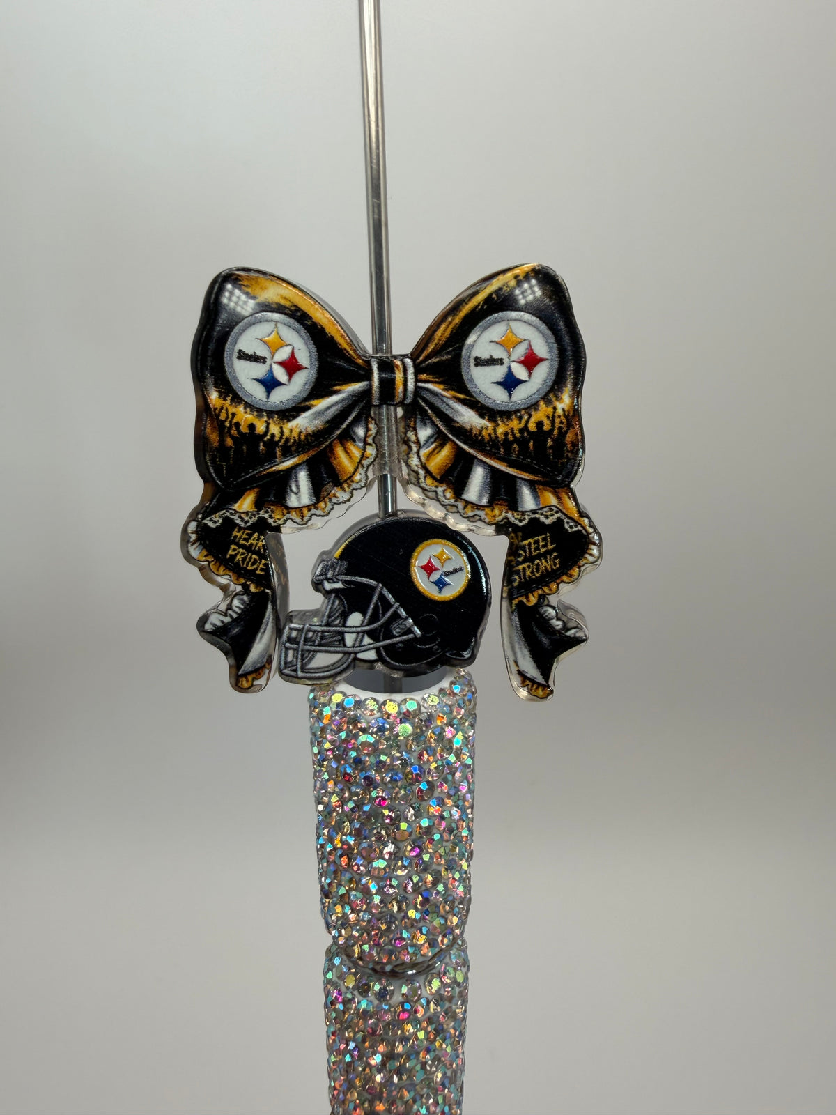 Acrylic Football Bow and Focal Set