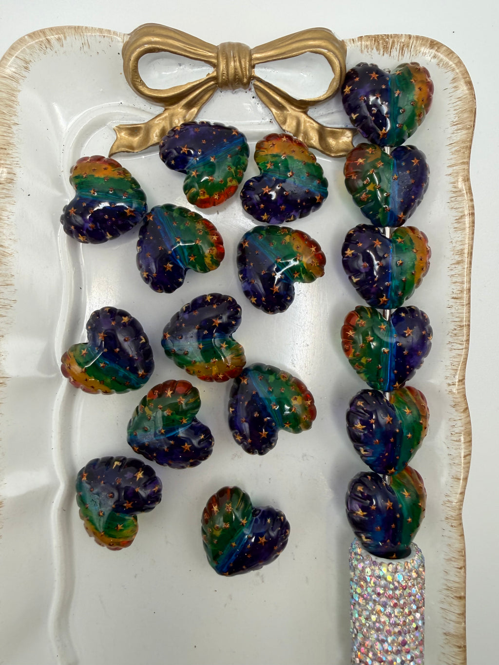 Rainbow Heart Beads