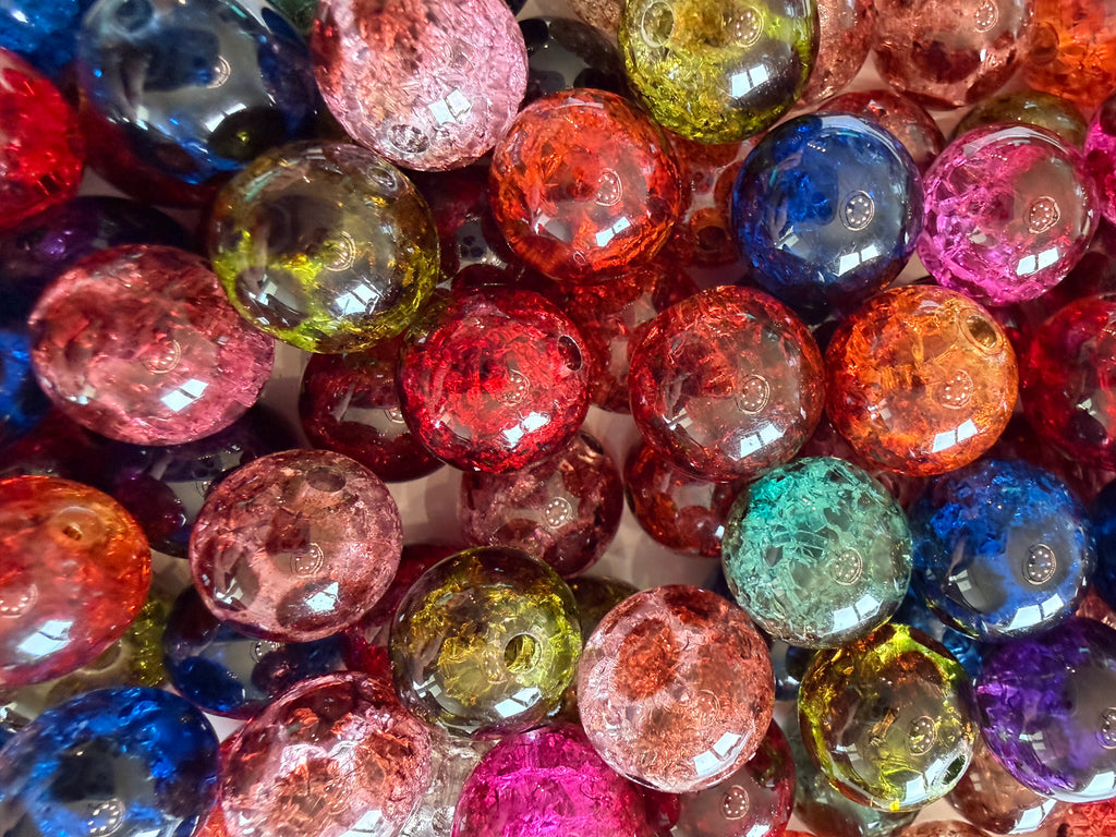 Tortoise Crackle 16mm Beads