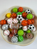 Sport Ball Silicone Beads