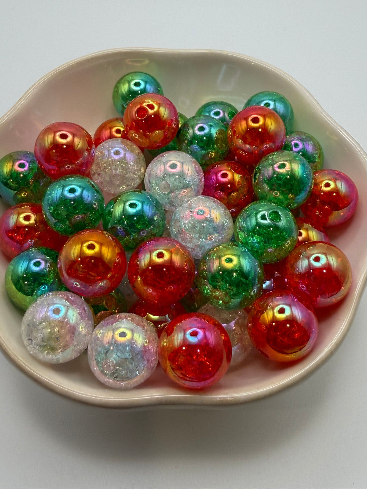 Christmas Crackle Bead Mix