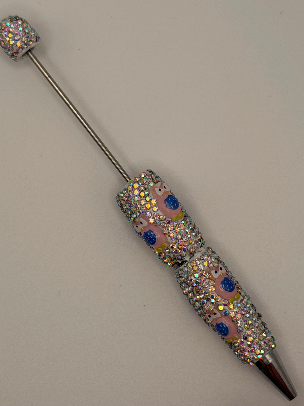 Beadable Owl Rhinestone Pen Blank