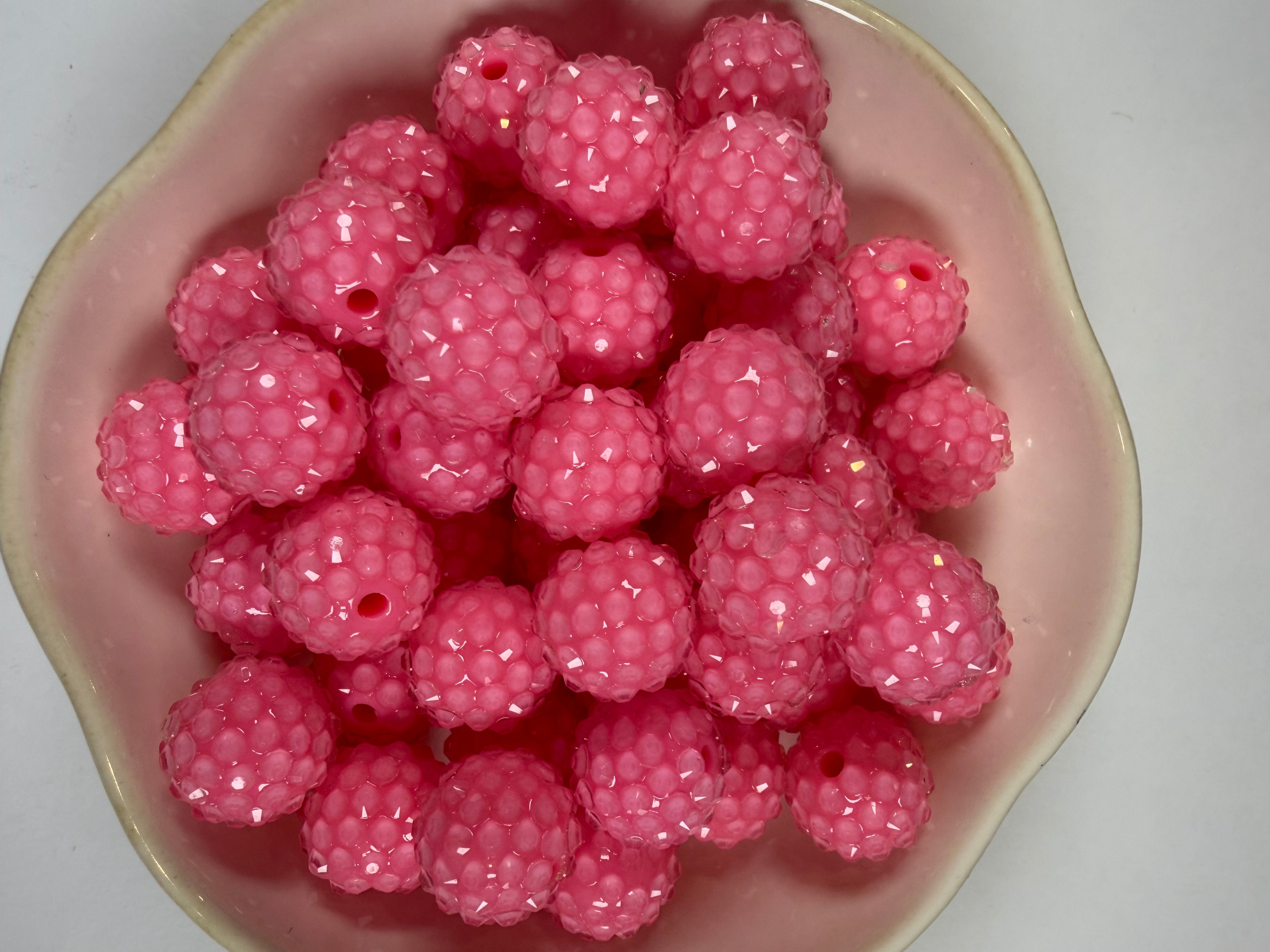 Pink 16mm Rhinestone Beads