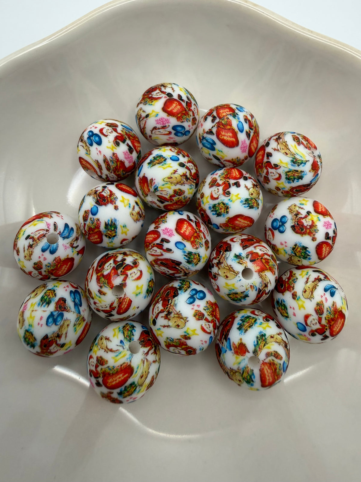 Merry Christmas Silicone Beads