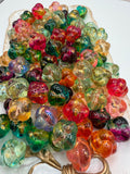 Gold Splatter Knot Spacer Beads
