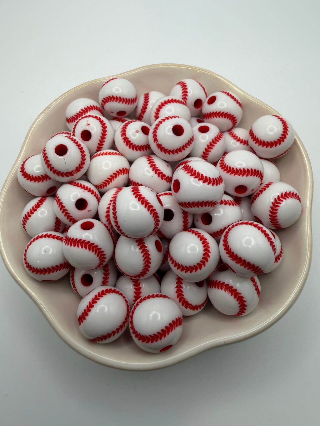 Sport Ball Acrylic Beads