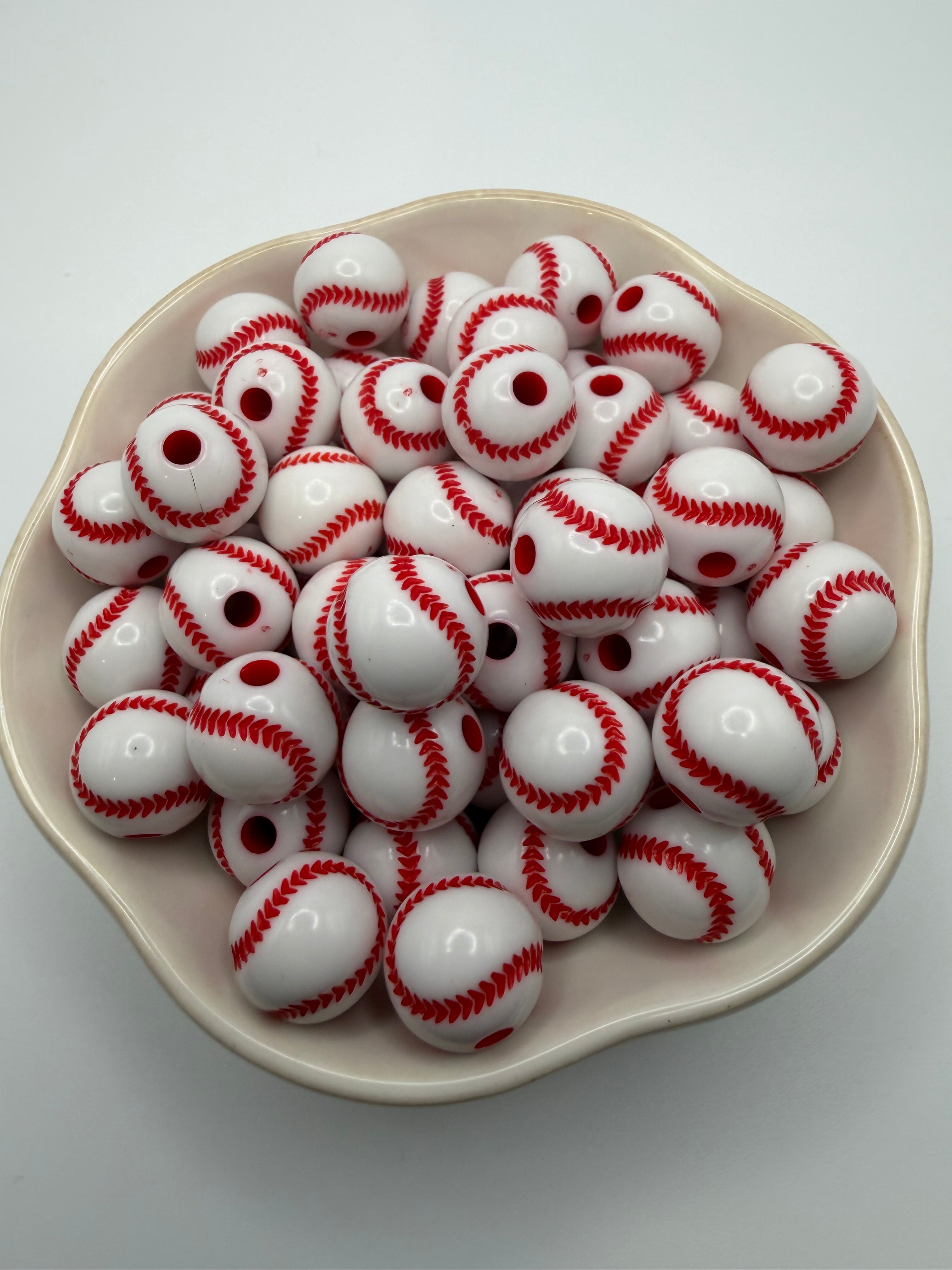Sport Ball Acrylic Beads