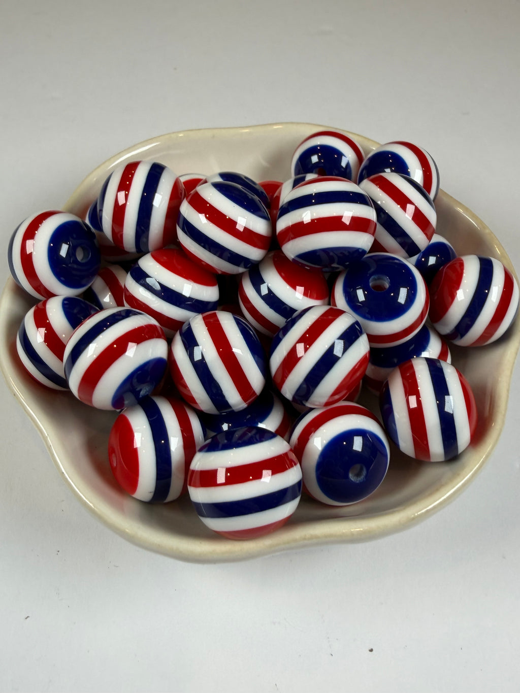 Striped 20mm Beads