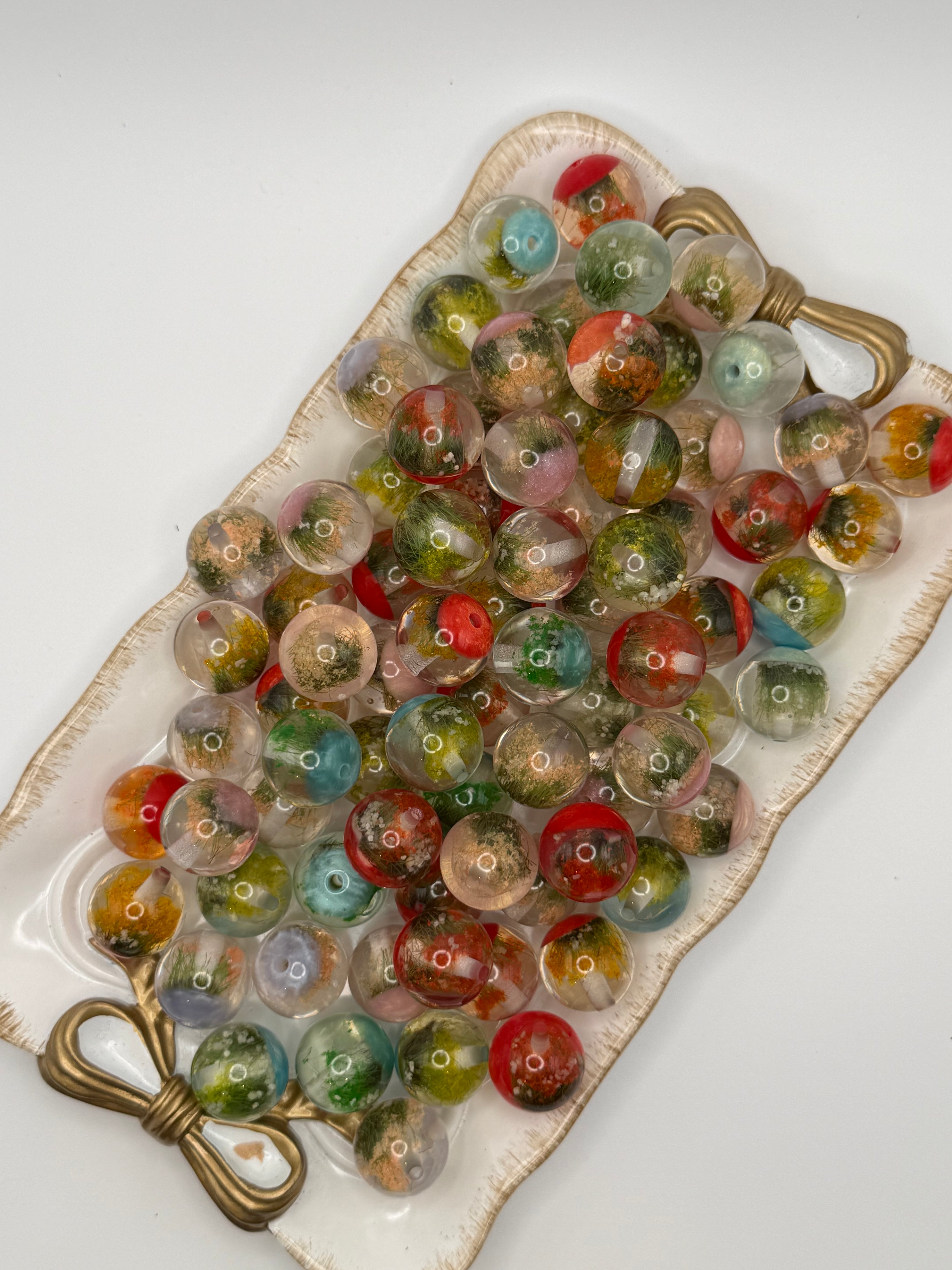 Luminous Dried Flower Beads