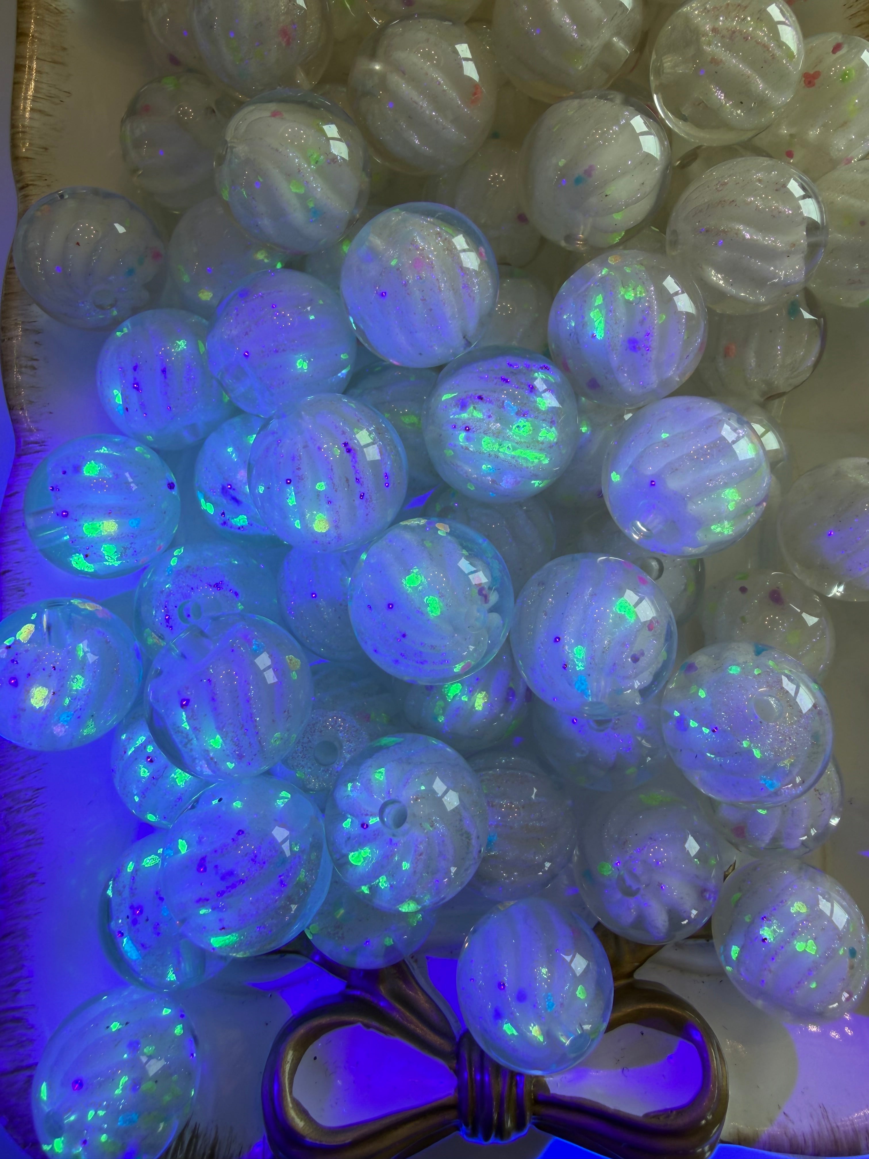 White Swirl Glitter