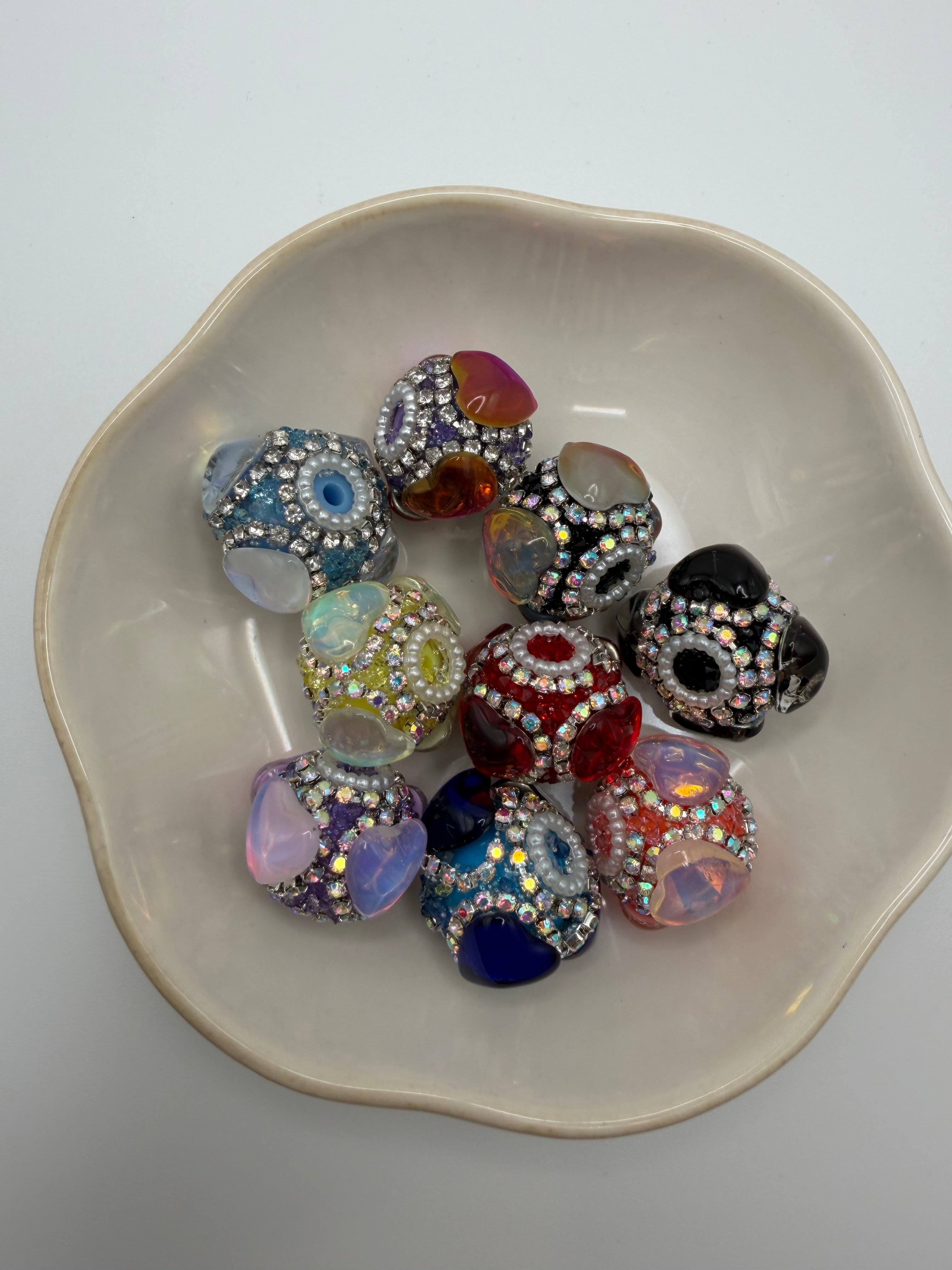 Big Bubble Heart Beads