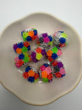 Neon Floral Fancy Beads