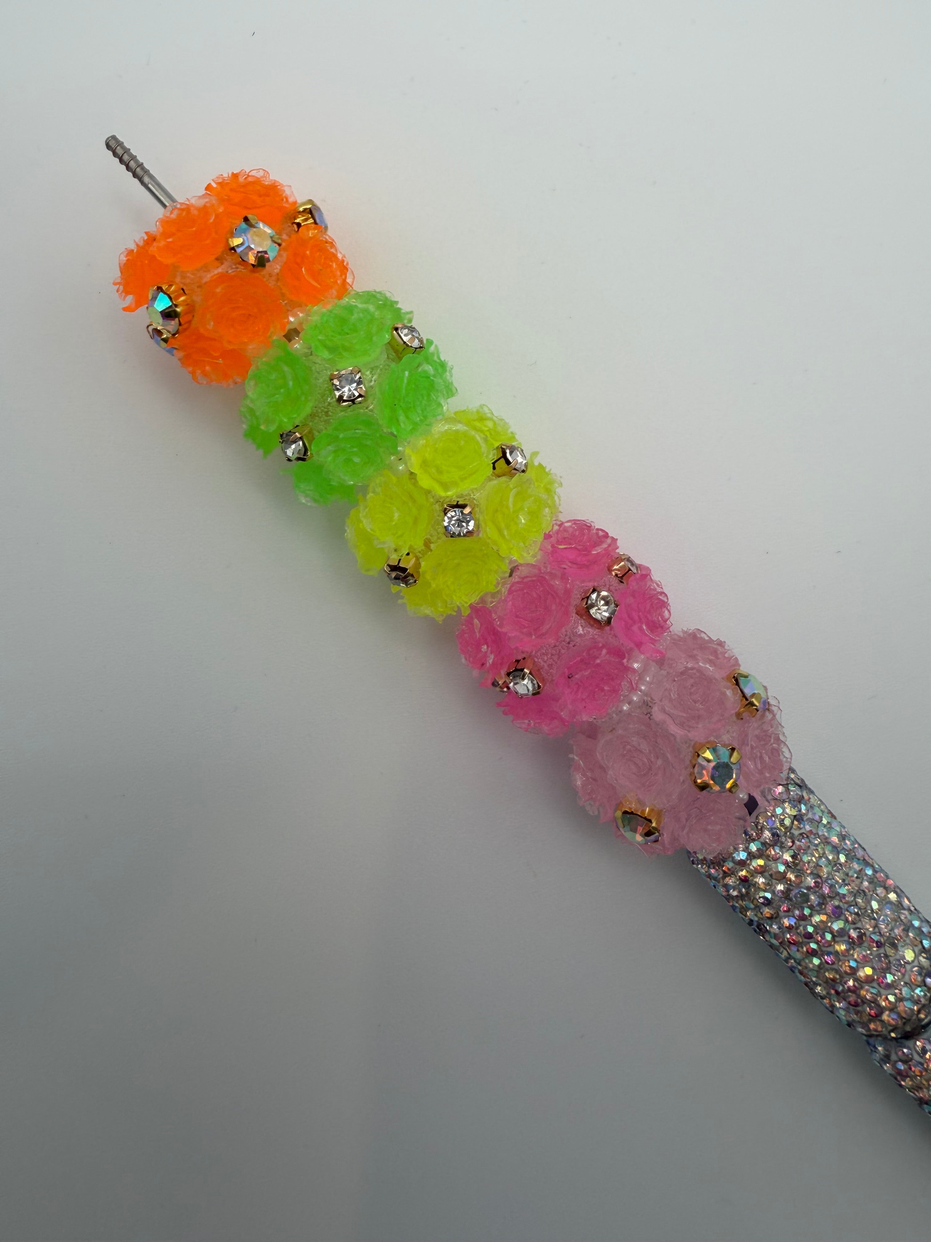 Neon Floral Fancy Beads